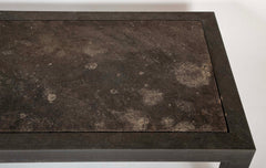 Patinated Aluminum and Slate Coffee Table by Joseph Grusczak