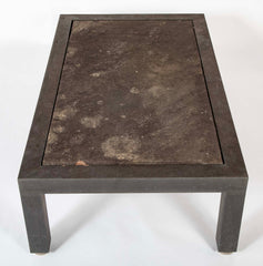 Patinated Aluminum and Slate Coffee Table by Joseph Grusczak