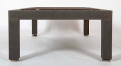 Patinated Aluminum and Slate Coffee Table by Joseph Grusczak
