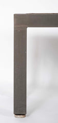 A Patinated Aluminum and Slate Top Table by Joseph Grusczak