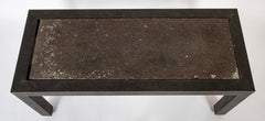 A Patinated Aluminum and Slate Top Table by Joseph Grusczak