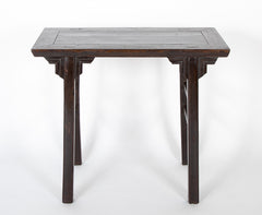 Pair of 20th Century Chinese Hardwood Trestle Tables