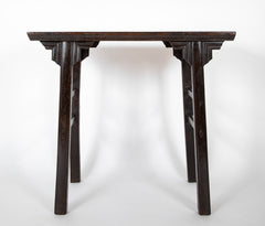 Pair of 20th Century Chinese Hardwood Trestle Tables
