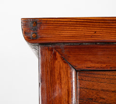 20th Century Korean Elmwood Cabinet with Iron Mountings