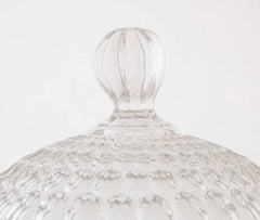 A Early Thumbprint Spherical Covered Compote by Bakewell Pears
