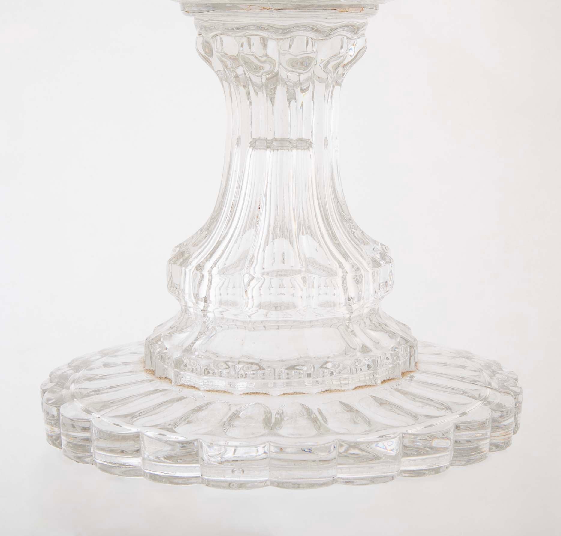 A Early Thumbprint Spherical Covered Compote by Bakewell Pears