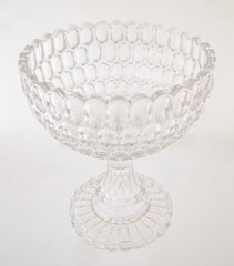 A Early Thumbprint Spherical Covered Compote by Bakewell Pears