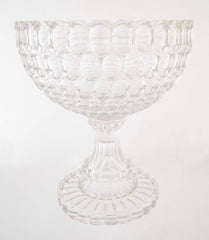 A Early Thumbprint Spherical Covered Compote by Bakewell Pears