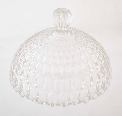 A Early Thumbprint Spherical Covered Compote by Bakewell Pears