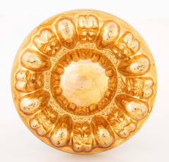 Pair of Gilt Brass Medallion Floral Tie Backs