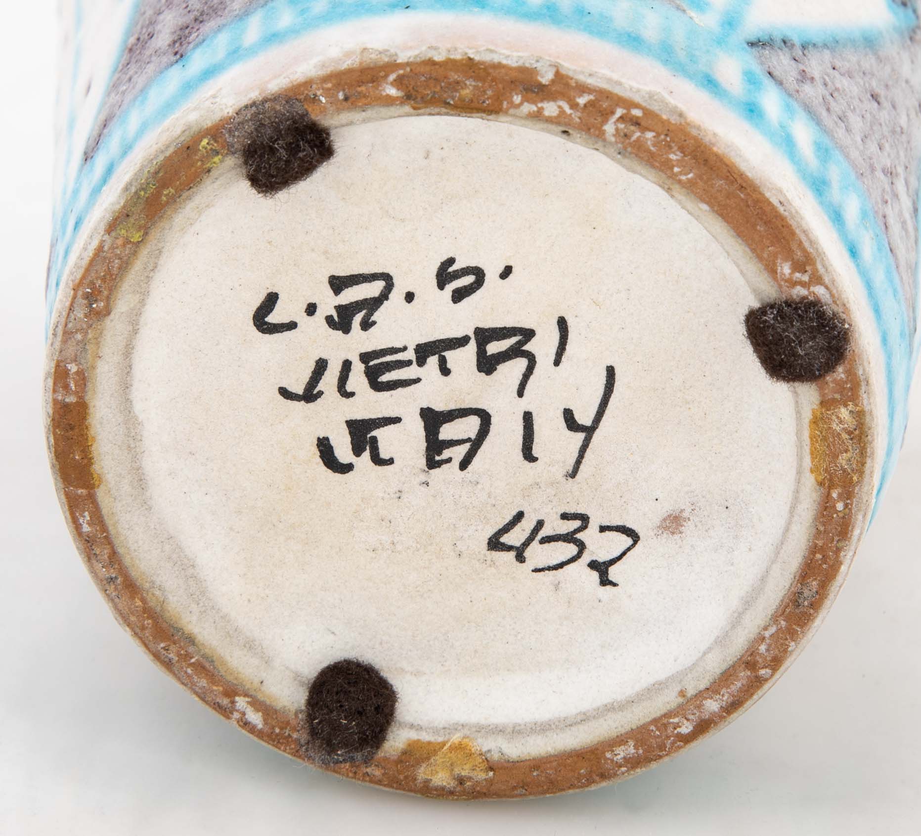 Mid-Century Glazed Italian Stoneware Vase by C.A.S Vietri