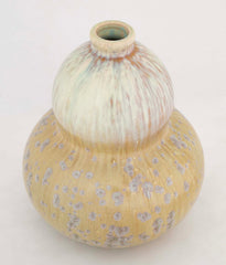 Double Gourd Vase by Mougin Freres with Crystalline and Drip Glaze