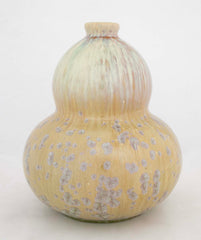 Double Gourd Vase by Mougin Freres with Crystalline and Drip Glaze
