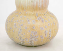 Double Gourd Vase by Mougin Freres with Crystalline and Drip Glaze