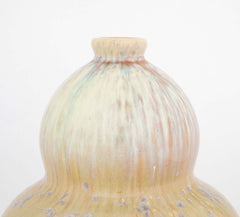 Double Gourd Vase by Mougin Freres with Crystalline and Drip Glaze