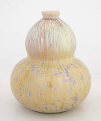 Double Gourd Vase by Mougin Freres with Crystalline and Drip Glaze