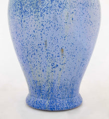 Large Baluster Form Fulper Pottery Blue Crystalline Vase