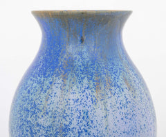 Large Baluster Form Fulper Pottery Blue Crystalline Vase