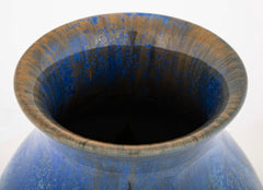 Large Baluster Form Fulper Pottery Blue Crystalline Vase