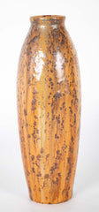 Alphonse Cytere Crystalline Brown and Ochre Glaze Ovoid Vase