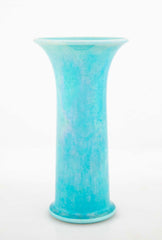 English Ruskin Pottery Turquoise Glazed Vase with Flared Rim