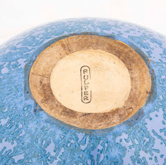 A Fulper Pottery Double Handle Vase with Blue Snowflake Crystalline Glaze