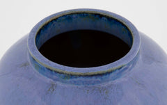 Fulper Vase with Chinese Blue & Mirror Black Flambe Glaze