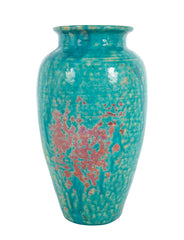 Baluster Form Pewabic Pottery Vase with Vibrant Iridescent Glaze