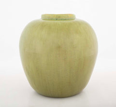 Satin Matte Green Bulbous Vase