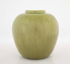 Satin Matte Green Bulbous Vase