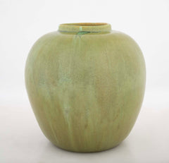 Satin Matte Green Bulbous Vase
