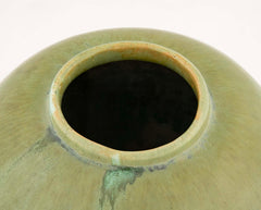 Satin Matte Green Bulbous Vase