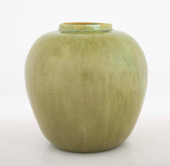 Satin Matte Green Bulbous Vase
