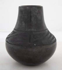 Lupita Vigil Martinez Pueblo Blackware Vase with Birds