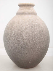 A Vinsare Ochre Gray Ovoid Ceramic Vase Manufactured in Sevres