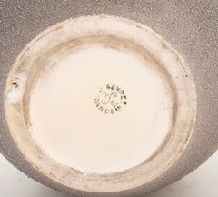 A Vinsare Ochre Gray Ovoid Ceramic Vase Manufactured in Sevres