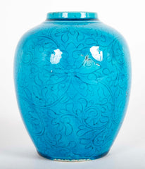 Chinese Qing Dynasty Turquoise Ceramic Jar