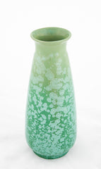 Sarreguemines Pottery Crystalline Green Glazed Vase