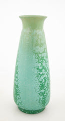 Sarreguemines Pottery Crystalline Green Glazed Vase