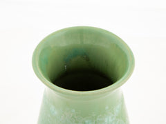 Sarreguemines Pottery Crystalline Green Glazed Vase