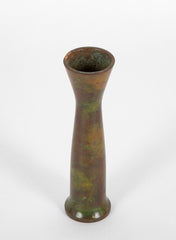 Hasegawa Yoshihisa Patinated Bronze with Green Vase