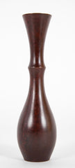 A Pair of Baluster Base Slender Necked Bronze Vases by Nakajima Yasumi