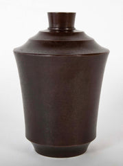 A Bronze Flower Vase by Japanese Artist Kanamori Eiichi