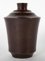 A Bronze Flower Vase by Japanese Artist Kanamori Eiichi