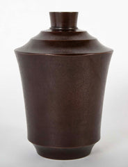 A Bronze Flower Vase by Japanese Artist Kanamori Eiichi