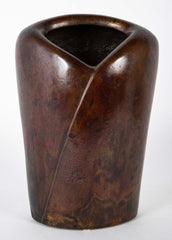 Misawa Hiroshi Bronze Vase in Stylized Kimono Form