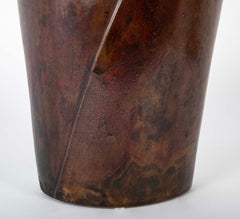 Misawa Hiroshi Bronze Vase in Stylized Kimono Form
