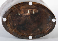 Misawa Hiroshi Bronze Vase in Stylized Kimono Form