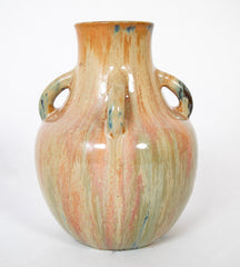 Auguste Delaherche Four Handled Stoneware Vase, Stamped