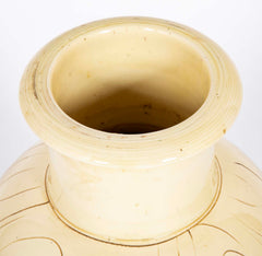 Cream Colored Danish Floor Vase by Kohler
